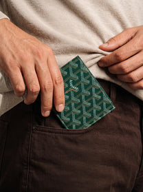 Goyard Victoire Wallet - Green - Model photo