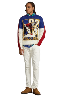 <tc>Ralph Lauren</tc> Suéter de mezcla de lana para hombre, estilo polo de esquí