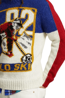 <tc>Ralph Lauren</tc> Suéter de mezcla de lana para hombre, estilo polo de esquí